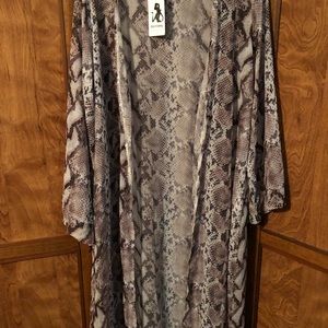 NWT Sheer Snakeskin Kimono
